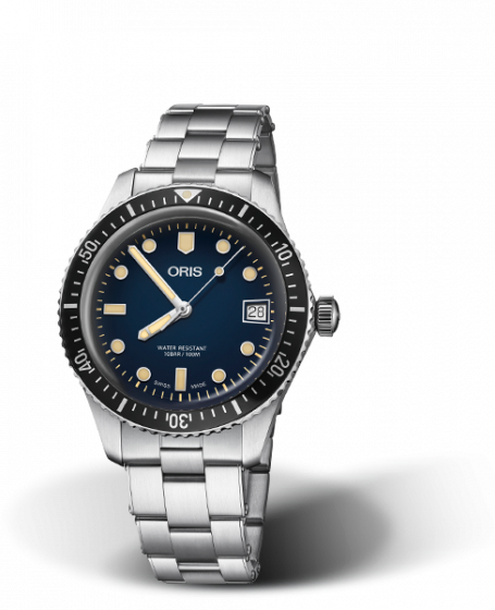 Oris Diver 65, Blue Dial, 36mm, Metalbracelet Steel | Ballerina