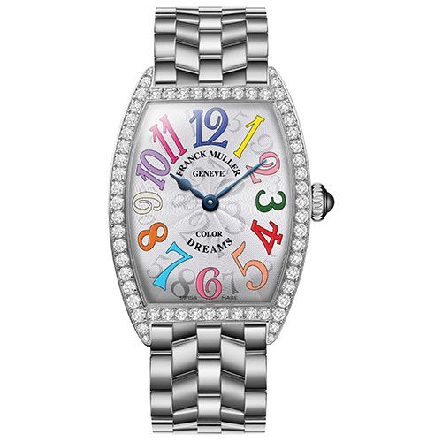 Franck Muller Stainless Steel Cintree Curvex Women's Diamond Watch