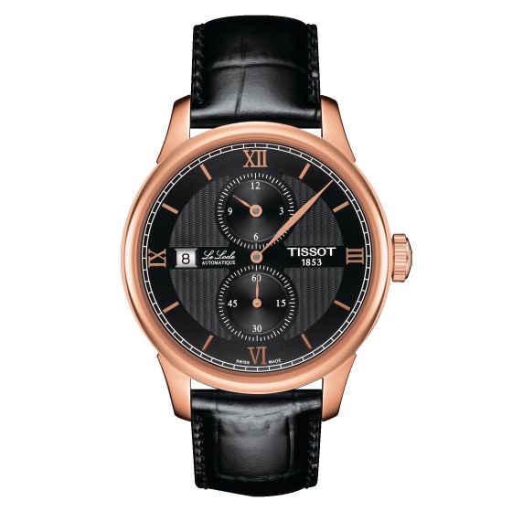 Tissot Le Locle Automatic Regulateur (Leather, Black) Roman And