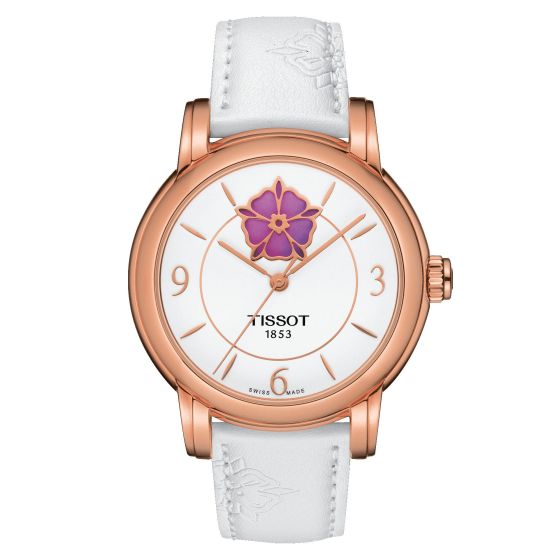 Tissot Lady Heart Flower Powermatic 80 (Synthetic, White) Arabic