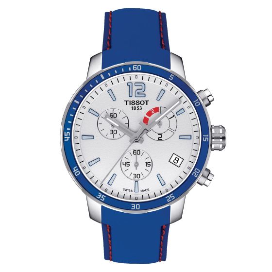 Tissot Quickster Chronograph Football (Silicone, Blue) Arabic And
