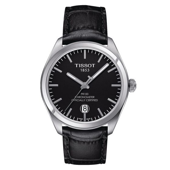 TISSOT PR100 電池なしT0494104405100 ブラック Tissot PR100 Black Dial Titanium Men's Watch T0494104405100