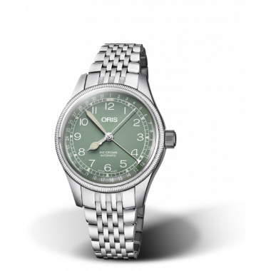 Oris Big Crown Pointer Date, 36mm, Blue Dial, Bronze Top Ring