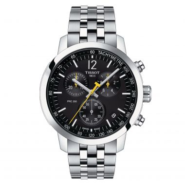 Tissot Prc 200 Automatic Chronograph (Leather, Black) Arabic